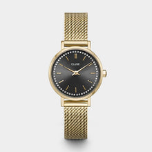 Charger l'image dans la galerie, CLUSE Boho Chic Petite Crystals Mesh Grey, Gold Colour 28 mm - CW10501
