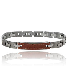 Charger l'image dans la galerie, Bracelet Maserati Acier Cuir Homme JM218AMD01
